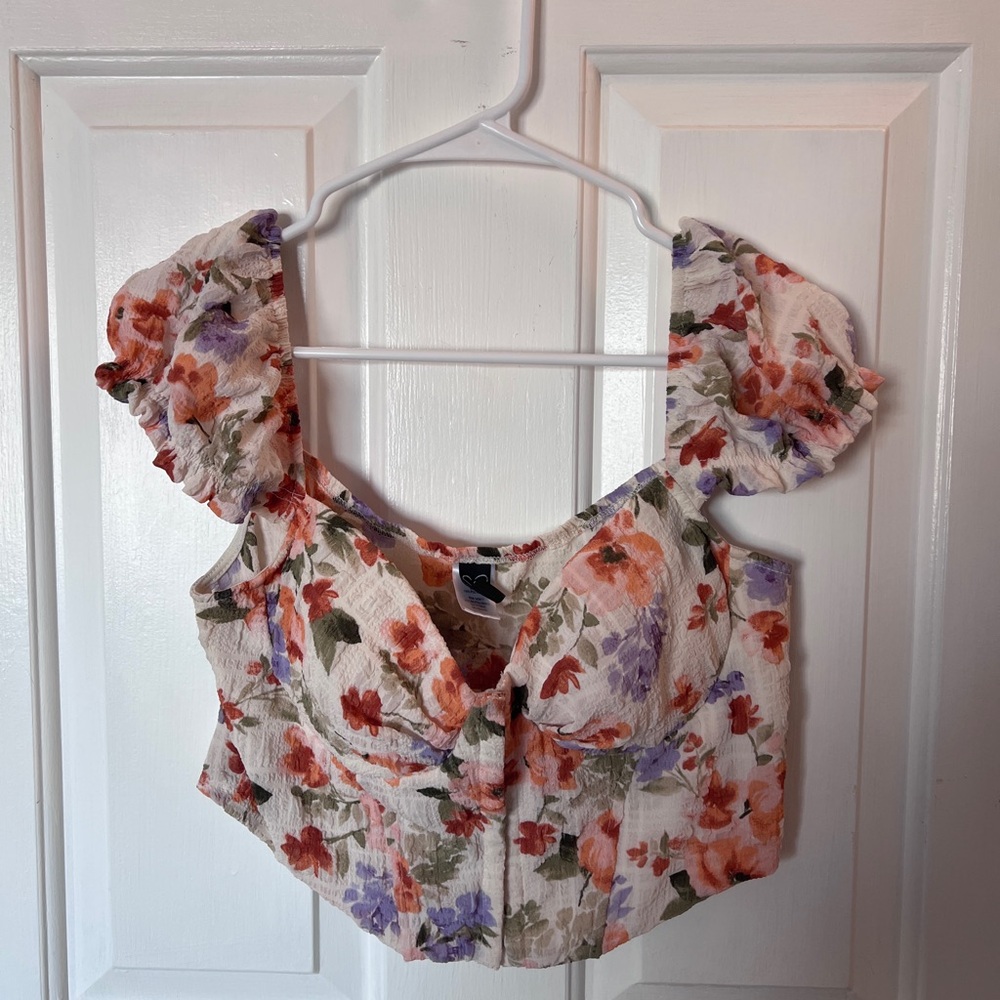Floral Women's Corset Crop Top